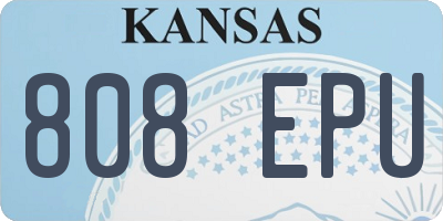 KS license plate 808EPU