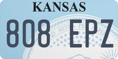 KS license plate 808EPZ