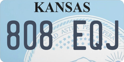 KS license plate 808EQJ