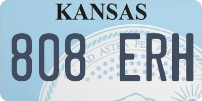 KS license plate 808ERH