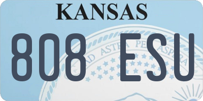 KS license plate 808ESU