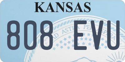KS license plate 808EVU
