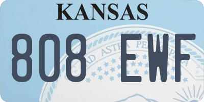 KS license plate 808EWF