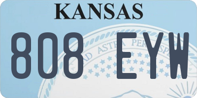 KS license plate 808EYW