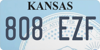 KS license plate 808EZF