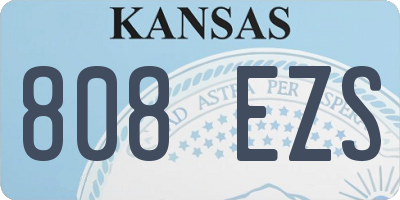 KS license plate 808EZS