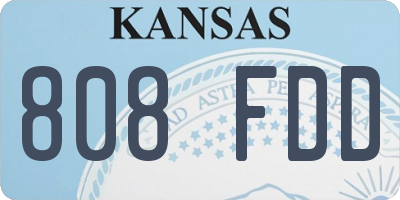 KS license plate 808FDD