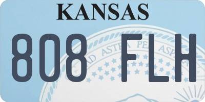 KS license plate 808FLH