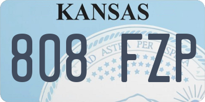 KS license plate 808FZP
