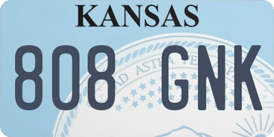 KS license plate 808GNK