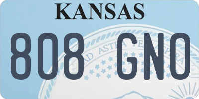 KS license plate 808GNO