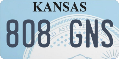 KS license plate 808GNS