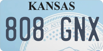 KS license plate 808GNX