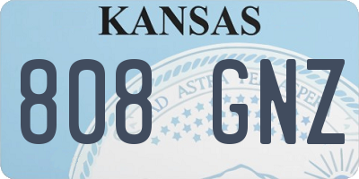KS license plate 808GNZ