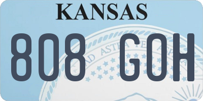 KS license plate 808GOH