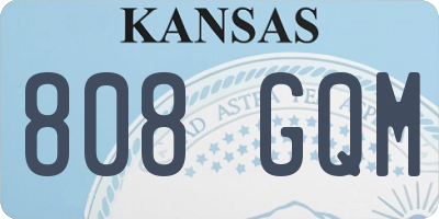 KS license plate 808GQM