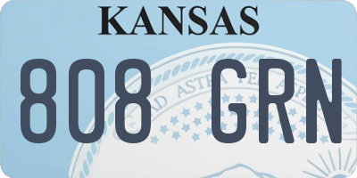 KS license plate 808GRN