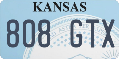 KS license plate 808GTX