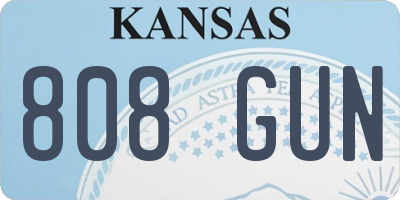 KS license plate 808GUN