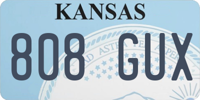 KS license plate 808GUX