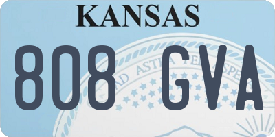 KS license plate 808GVA
