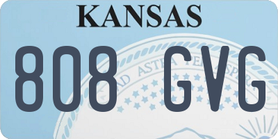 KS license plate 808GVG