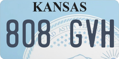KS license plate 808GVH