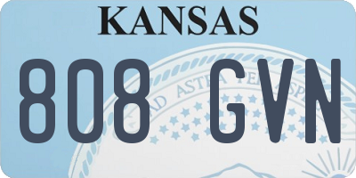 KS license plate 808GVN