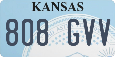 KS license plate 808GVV