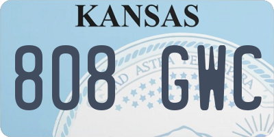 KS license plate 808GWC