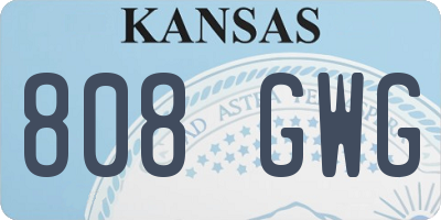 KS license plate 808GWG