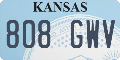 KS license plate 808GWV