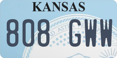 KS license plate 808GWW