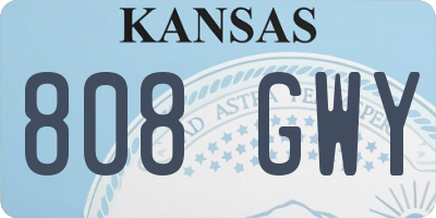 KS license plate 808GWY