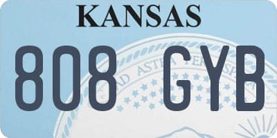 KS license plate 808GYB