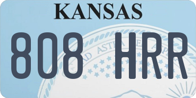 KS license plate 808HRR
