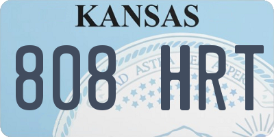 KS license plate 808HRT
