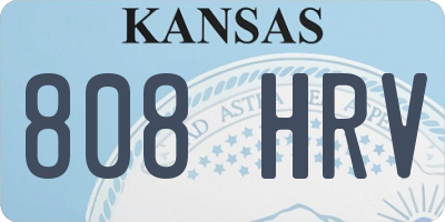 KS license plate 808HRV