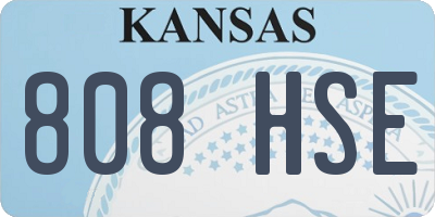 KS license plate 808HSE