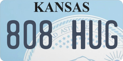 KS license plate 808HUG