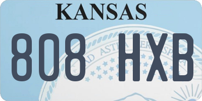 KS license plate 808HXB