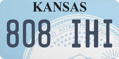KS license plate 808IHI