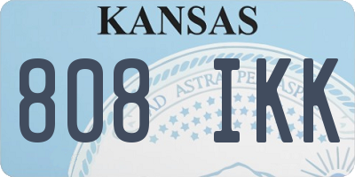 KS license plate 808IKK
