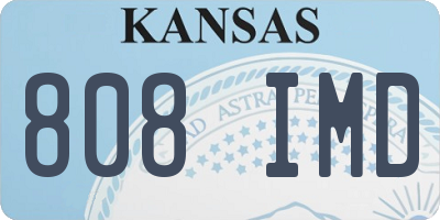 KS license plate 808IMD