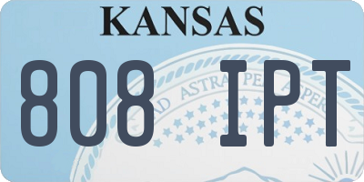 KS license plate 808IPT