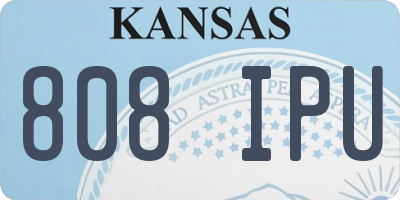 KS license plate 808IPU