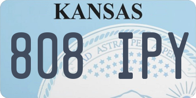 KS license plate 808IPY