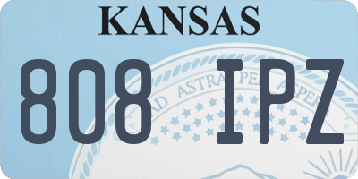 KS license plate 808IPZ