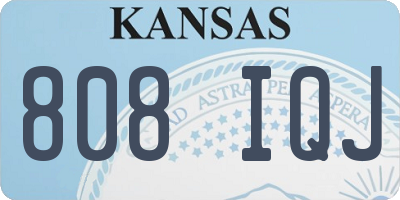 KS license plate 808IQJ