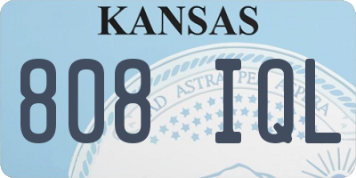 KS license plate 808IQL